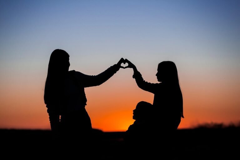 sisters, heart, sunset, sunrise, silhouette, gesture, backlight, love, family, girls, friends, friendship, sunlight, melancholy, serenity, peaceful, dawn, dusk, dark, nature, friendship day, friendship, friendship, friendship, friendship, friendship